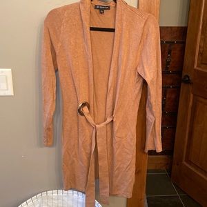 INC international concepts camel sweater w gold detail size small